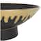 CosmoLiving by Cosmopolitan 15.25" Abstract Black with Gold Melting Drips Ceramic Decorative Bowl